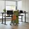 Seville Classics airLIFT® 48" Tempered Glass Top Desk with Drawer